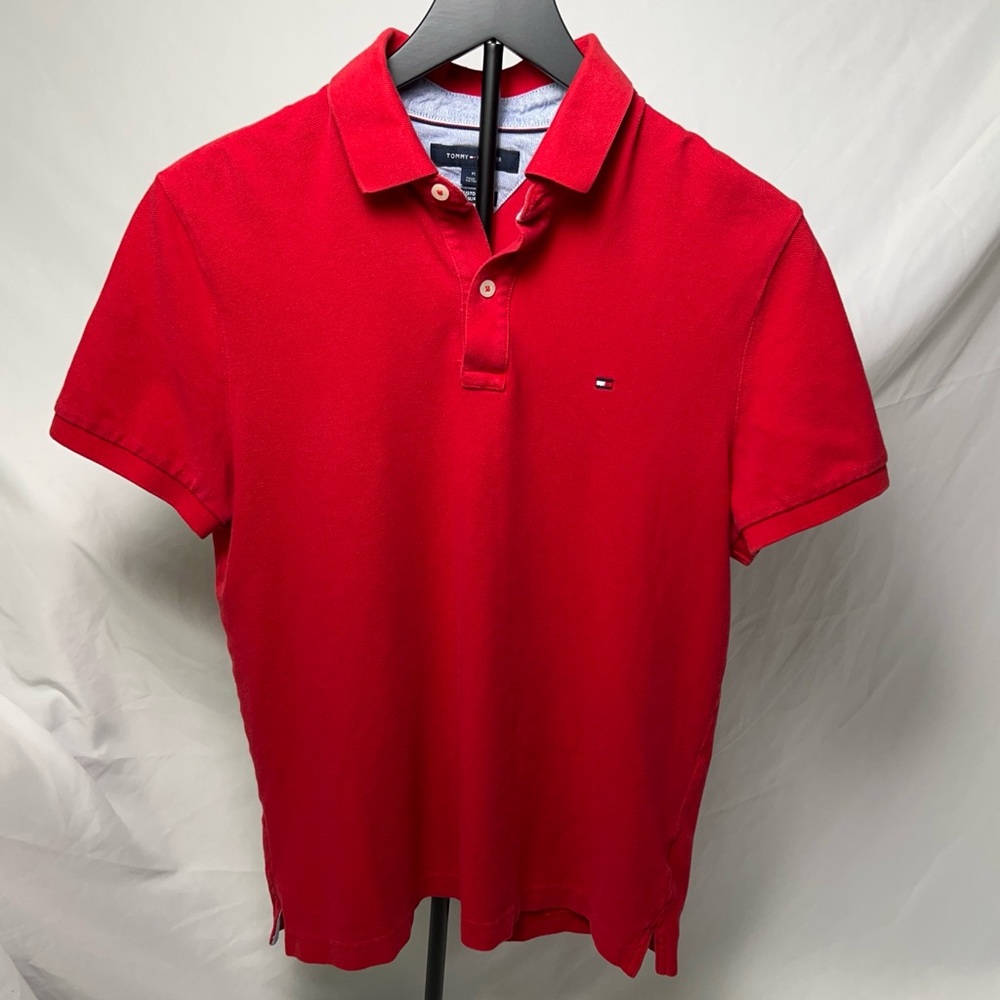 Tommy Hilfiger Vibrant Red Men's Polo